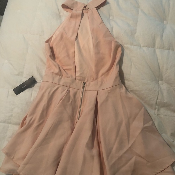 Blush LuLus skater dress - Picture 2 of 3